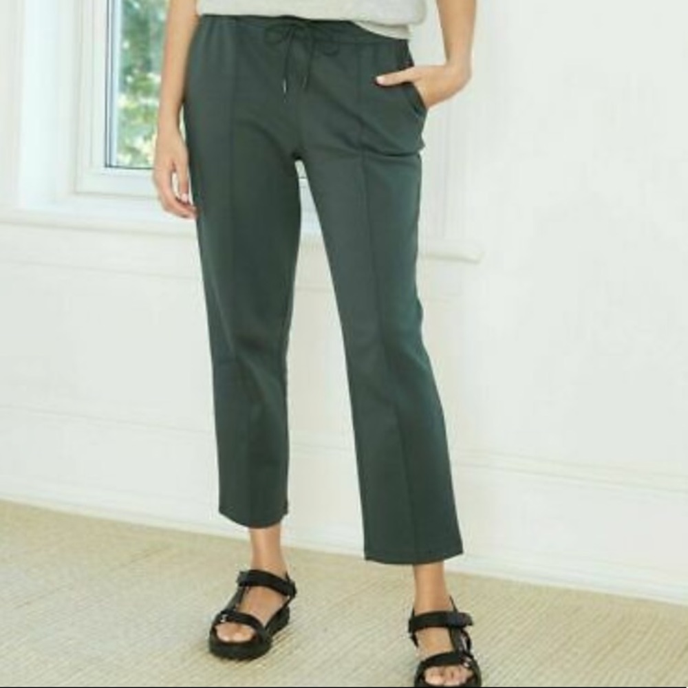 Women's High-Rise Ankle Length Stretch Pull-On Pants - A New Day Green